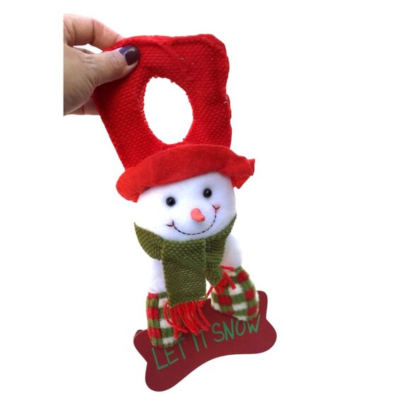 CHRISTMAS 14" SNOWMAN DOOR SIGN DECORATION - Picture 2 of 5